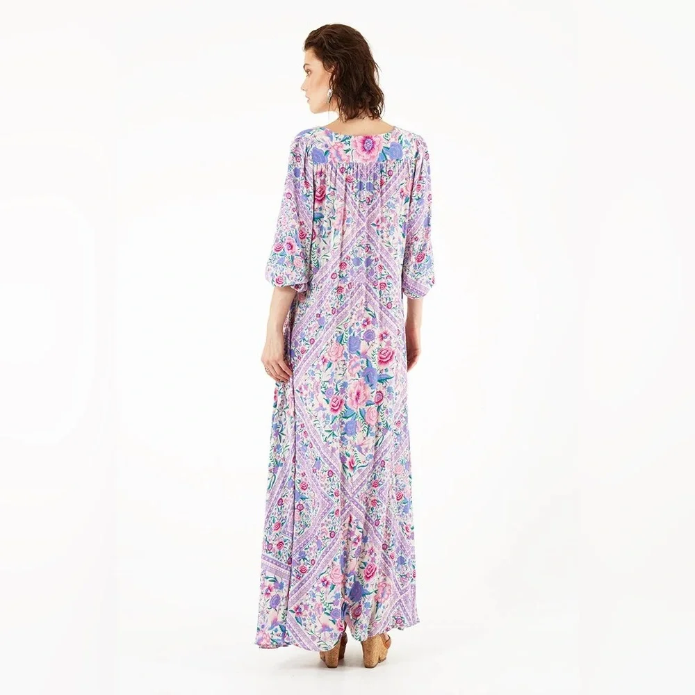 SPELL & The Gypsy Babushka Mary Kate Gown lavender oversized fit with bra - Picture 4 of 14